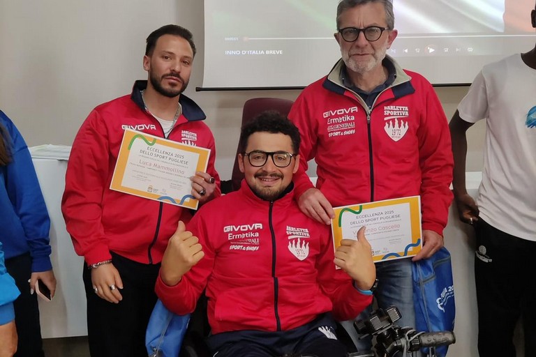 Successi per Barletta Sportiva: tre nomi entrano nell'albo d'oro delle Eccellenze dello Sport Pugliese